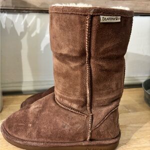 BearPaw Women’s Chocolate Suede Boots Emma Boots Size 8